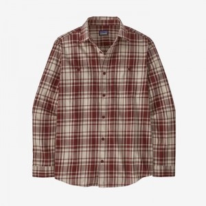 Patagonia Long-Sleeved Pima Cotton Shirt Miesten Paidat Punainen Suomi | GC1769-2926