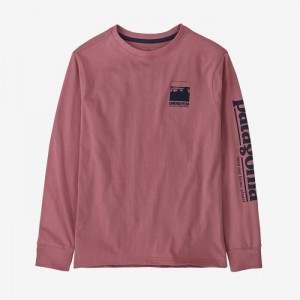 Patagonia Long-Sleeved Regenerative Organic Certified™ Cotton Graphic T-Shirt Lasten T Paidat Vaaleanpinkki Suomi | OQ529-3151