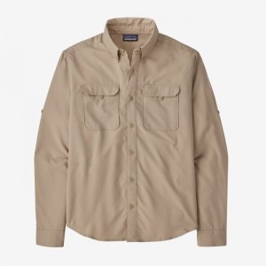 Patagonia Long-Sleeved Self-Guided Hike Shirt Miesten Paidat Oar Tan Suomi | JN1774-4366