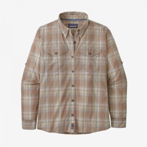 Patagonia Long-Sleeved Sun Stretch Shirt Naisten Paidat Minnow: Pampas Tan Suomi | LR3527-2365