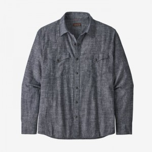 Patagonia Long-Sleeved Western Snap Shirt Miesten Paidat Laivastonsininen Suomi | DJ1785-6992