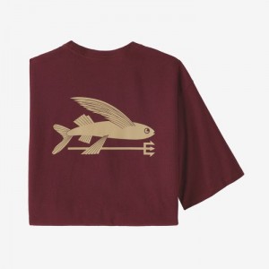 Patagonia Men’s Flying Fish Responsibili-Tee® Miesten Tees Punainen Suomi | HP2487-5707