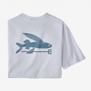 Patagonia Men’s Flying Fish Responsibili-Tee® Miesten Tees Valkoinen Suomi | JW2488-8537