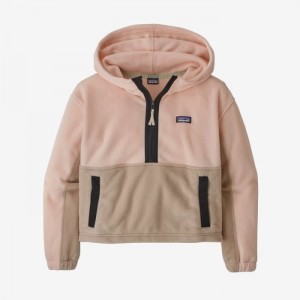 Patagonia Microdini Cropped Fleece Hoody Pullover Lasten Huppari Cameo Suomi | AK236-4885