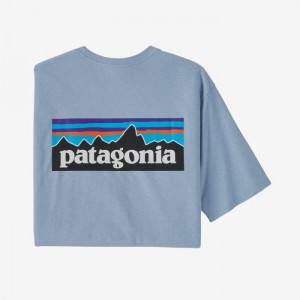 Patagonia P-6 Logo Responsibili-Tee® Miesten Tees Sininen Suomi | MK2420-3123