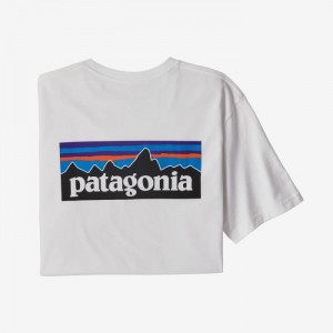 Patagonia P-6 Logo Responsibili-Tee® Miesten Tees Valkoinen Suomi | RD2423-6696