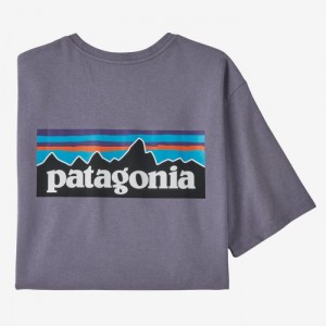 Patagonia P-6 Logo Responsibili-Tee® Miesten Tees Violetit Suomi | XB2430-7518