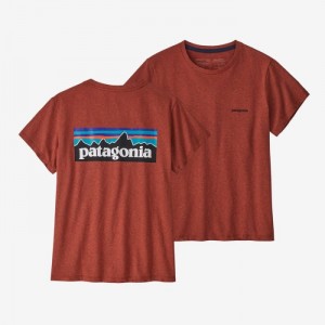 Patagonia P-6 Logo Responsibili-Tee® Naisten Tees Ruskea Suomi | EE3802-6141