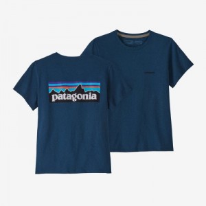 Patagonia P-6 Logo Responsibili-Tee® Naisten Tees Sininen Suomi | YW3804-5372