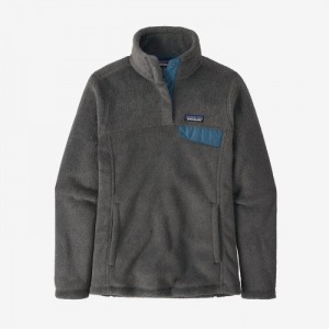 Patagonia Re-Tool Snap-T® Fleece Pullover Naisten Villapusero Harmaat Mustat Sininen Suomi | UD3290-1479