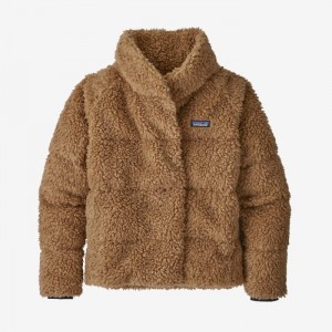 Patagonia Recycled High-Pile Fleece Down Jacket Naisten Takit Bearfoot Tan Suomi | ZA2978-7757