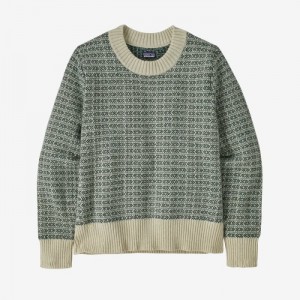 Patagonia Recycled Wool Crewneck Sweater Naisten Villapaita Sapling: Natural Suomi | OR3630-1625