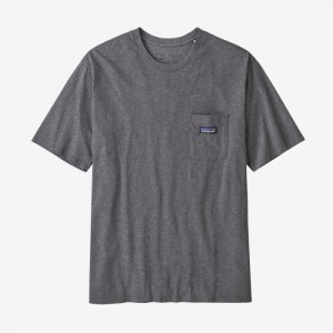 Patagonia Regenerative Organic Certified™ Cotton Lightweight Pocket Tee Miesten Tees Harmaat Suomi | KY2449-6788