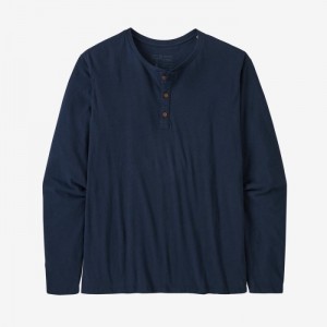 Patagonia Regenerative Organic Certified™ Cotton Lightweight Henley Miesten Topit Laivastonsininen Suomi | LK2533-2403