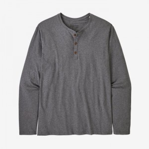 Patagonia Regenerative Organic Certified™ Cotton Lightweight Henley Miesten Topit Harmaat Suomi | RN2534-2320