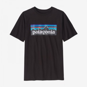 Patagonia Regenerative Organic Certified™ Cotton P-6 Logo T-Shirt Lasten T Paidat Mustat Suomi | VK547-2138