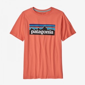 Patagonia Regenerative Organic Certified™ Cotton P-6 Logo T-Shirt Lasten T Paidat Koralli Suomi | BZ548-3665