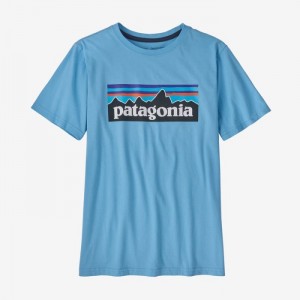 Patagonia Regenerative Organic Certified™ Cotton P-6 Logo T-Shirt Lasten T Paidat Sininen Suomi | FB551-8387