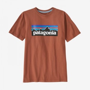 Patagonia Regenerative Organic Certified™ Cotton P-6 Logo T-Shirt Lasten T Paidat Ruskea Suomi | LU555-7719