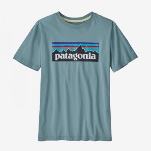 Patagonia Regenerative Organic Certified™ Cotton P-6 Logo T-Shirt Lasten T Paidat Sininen Suomi | TK557-0621