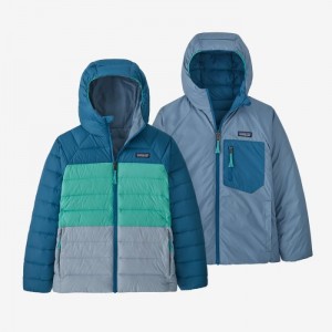 Patagonia Reversible Down Sweater Hoody Lasten Huppari Vaaleanharmaat Suomi | UP243-8433