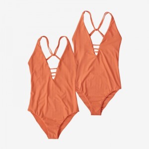 Patagonia Reversible Extended Break One-Piece Swimsuit Naisten Uimapuvut Oranssi Suomi | TV3655-4347