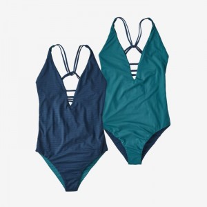 Patagonia Reversible Extended Break One-Piece Swimsuit Naisten Uimapuvut Sininen Suomi | NL3658-0585