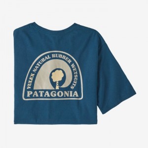 Patagonia Rubber Tree Mark Responsibili-Tee® Miesten Tees Sininen Suomi | KC2454-2043