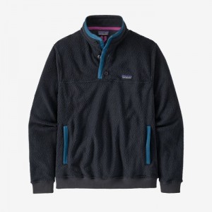 Patagonia Shearling Button Fleece Pullover Miesten Villapusero Sininen Suomi | PE1546-8601