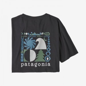 Patagonia Spirited Seasons Organic T-Shirt Miesten T Paidat Mustat Suomi | SJ2231-1752