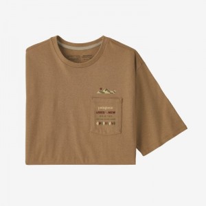 Patagonia Spirited Seasons Pocket Responsibili-Tee® Miesten Tees Ruskea Suomi | HP2459-5212