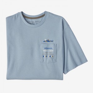 Patagonia Spirited Seasons Pocket Responsibili-Tee® Miesten Tees Sininen Suomi | ST2460-5732