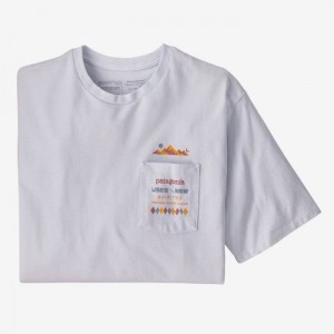 Patagonia Spirited Seasons Pocket Responsibili-Tee® Miesten Tees Valkoinen Suomi | OX2461-8019