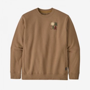 Patagonia Spirited Seasons Uprisal Crew Sweatshirt Miesten Puserot Ruskea Suomi | IN2155-8018