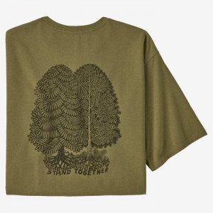 Patagonia Wisdom Afoot Responsibili-Tee® Miesten Tees Khaki Suomi | BL2474-3929